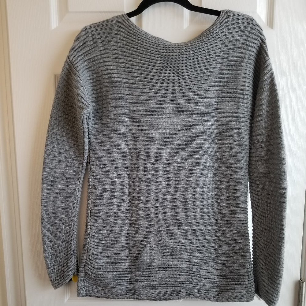 VINCE CAMUTO 100% Cotton Ribbed Pocketed Sweater - Picture 3 of 6